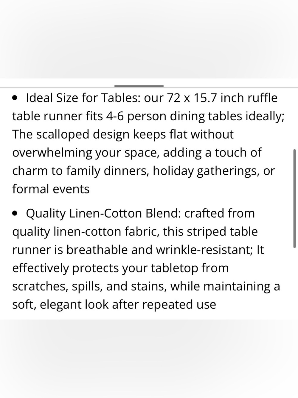 Striped Table Runner with Ruffle - FOREST GREEN & MINT GREEN - Picture 5 of 7